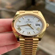 2021 Rolex Day Date 228238 White Roman 40mm w/ Rolex Warranty Card + Hang Tag