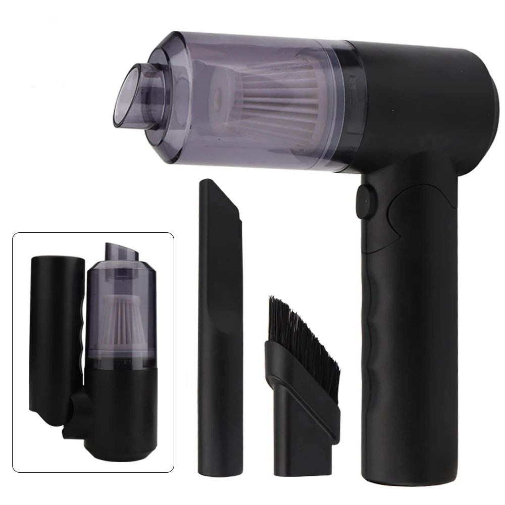 • مكنسة للسيارة و المنزل شفط و طرد 3 في 1 ببطارية 1200 مللي أمبير قابلة للشحن